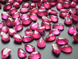 3x4mm-4x6mm Ruby Pear, Loose Ruby Flat Back Gems, Faceted Ruby Pear Cabochons