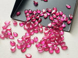 3x5mm-4x5mm Ruby Pear Cut Stones, Loose Ruby Faceted Gems, Ruby Pear For Jewelry