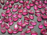 3x4mm-4x6mm Ruby Pear, Loose Ruby Flat Back Gems, Faceted Ruby Pear Cabochons