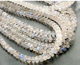 3.5-7mm Rainbow Moonstone Faceted Rondelle, Beautiful Rainbow Faceted Rondelles