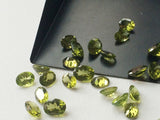 5x7mm Peridot Oval Cut Stone, 5 Pieces Natural Faceted Oval Full Cut Peridot