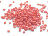 3-4mm Japan Coral Plain Round, Original Natural Coral Cabochons, Calibrated Red