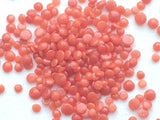 3-4mm Japan Coral Plain Round, Original Natural Coral Cabochons, Calibrated Red