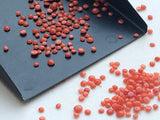 3-4mm Japan Coral Plain Round, Original Natural Coral Cabochons, Calibrated Red