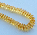 8-12 mm Citrine German Cut Beads, Natural Citrine Disc Beads, Orange Beads