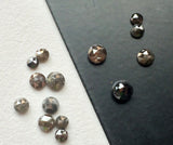 2.5-3mm Calibrated Dark Grey Rose Cut Natural Diamond For Jewelry  (1Pc To 8 Pc)