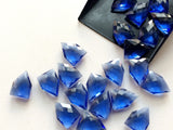 13x18 mm Blue Hydro Quartz Faceted Fancy Shape Side Drilled Beads, Checker Cut