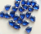 13x18 mm Blue Hydro Quartz Faceted Fancy Shape Side Drilled Beads, Checker Cut