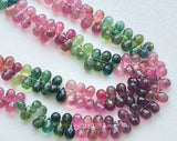 4x5 mm Multi Tourmaline Faceted Tear Drop Beads, Natural Multi Tourmaline Drop