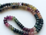 6.5mm To 7.5mm Multi Tourmaline Faceted Rondelle Beads, Multi Tourmaline Beads