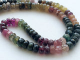 6.5mm To 7.5mm Multi Tourmaline Faceted Rondelle Beads, Multi Tourmaline Beads