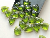 18mm Peridot Hydro Quartz, Checker Cut Fancy Shape Hydro Green Peridot