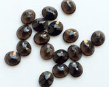 13mm Smoky Quartz Oval Cabochon Lot, Oval Faceted Smoky Quartz Bub Polish