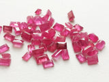 4-7mm Ruby Glass Filled Baguette, Rectangle Cut Ruby Gems, Loose Ruby Cut Stones
