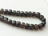 7.5 mm Smoky Quartz Faceted Box Beads, Smoky Quartz Faceted Cube Beads, Smoky