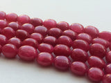 7-10mm Ruby Plain Tumble Beads, Ruby For Jewelry, Ruby Plain Tumbles 6 Inch Ruby