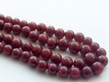 7-11mm Ruby Plain Beads, Ruby Plain Beads For Jewelry, Ruby Smooth Plain Round