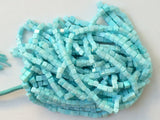 5mm Blue Opal Plain Cube Beads, Blue Opal Plain Box Beads, Opal For Necklace