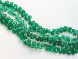 7 mm Green Onyx Faceted Heart Briolettes, Green Onyx Faceted Heart Bead, Emerald