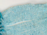 8-9 mm Blue Topaz Faceted Beads, Blue Topaz Micro Faceted Rondelles, Original
