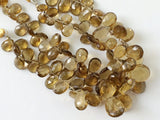 7x11 mm To 17x12 mm Beer Quartz Beads, Beer Quartz Faceted Pear Briolette Beads