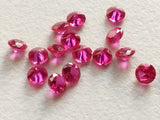 3mm Ruby Pink Cubic Zirconia, Loose Round Zircon, Faceted Zirconia, Sparkling CZ