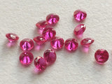 1mm Ruby Pink Cubic Zirconia, Loose Round Zircon, Faceted Zirconia, CZ Diamonds