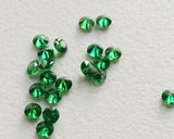 1mm Emerald Green Cubic Zirconia Loose Round Zircon Faceted Sparkling CZ Diamond