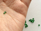 3mm Emerald Green Cubic Zirconia, Loose Round Faceted Sparkling CZ Diamonds