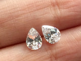 3x4mm Cubic Zirconia, Loose Pear Zircon, Faceted Zirconia, Sparkling Clear