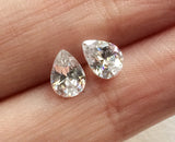 2x3mm Cubic Zirconia, Loose Pear Zircon, Faceted Zirconia, Sparkling Clear