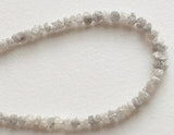 3-4mm White Gray Rough Diamonds, Natural Raw Diamond, Uncut Diamond Beads