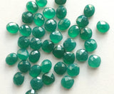 10-11mm Green Onyx Both Side Faceted Gems, Green Onyx Square And Oval Gems