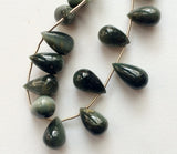 6x9 mm-15x8 mm Cats Eye Plain Tear Drops, Green Cats Eye Beads, Chrysoberyl