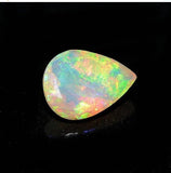 6x9mm Huge Ethiopian Opal, Pear Faceted Fancy Cut Stone For Ring/Jewelry, 0.7CTW