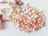 7x10mm Pink Opal Faceted Pear Beads, Peruvian Pink Opal Faceted Pear Briolettes