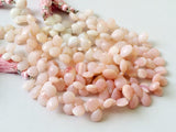 7x10mm Pink Opal Faceted Pear Beads, Peruvian Pink Opal Faceted Pear Briolettes