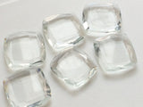 30mm Quartz Crystal Table Cut Flat Cabochons, Table Cut, Clear Crystal Quartz