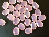 12x16mm Rose Pink Chalcedony Table Cut Flat Back, Rose Pink Cabochons, Rose Cut