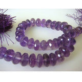 5.5-10mm Approx Amethyst Faceted Rondelles, Amethyst Micro Faceted Rondelles