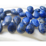 8x10-9x15 mm Lapis Lazuli Faceted Pear Shaped Briolettes Beads For Jewelry