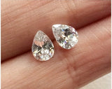 3x4mm Cubic Zirconia, Loose Pear Zircon, Faceted Zirconia, Sparkling Clear