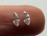 2x4mm Cubic Zirconia, Loose Marquise Zircon, Faceted Zirconia, Clear CZ Diamonds