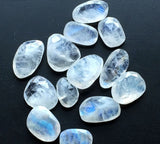 11-13mm Rainbow Moonstone Cabochons, Rainbow Moonstone Rose Cut, Loose Moonstone