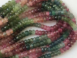 5.5mm-6.5mm Multi Tourmaline Faceted Rondelle Beads, Multi Tourmaline Faceted