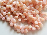 11mm Pink Opal Plain Heart Beads, Peruvian Pink Opal Heart Briolette, Pink Opal