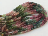 5.5mm-6.5mm Multi Tourmaline Faceted Rondelle Beads, Multi Tourmaline Faceted