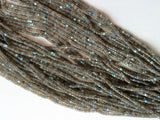 4 mm Labradorite Plain Tyre Beads, Blue Fire Gem Stone, 13 Inch Strand Flashy