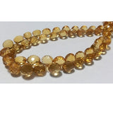 5-7 mm Citrine Faceted Onion Briolettes, Citrine Onion Beads, Natural Citrine