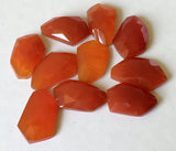 15-17mm Red Onyx Fancy Flat Back Cabochons, Red Onyx Rose Cut, Flat Back